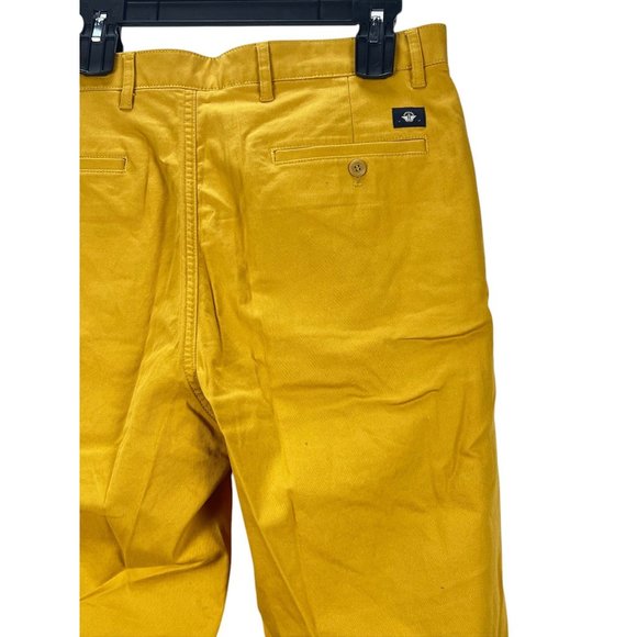 Dockers Men's Icon Tapered Fit Yellow Pants Hemp Blend 33x32 Comfort Vibrant NWT - Picture 12 of 14